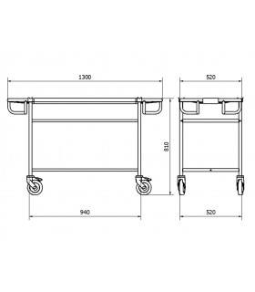 Veterinární vozík s nosítky JVN 1 Veterinární vozík s nosítky JVN 1